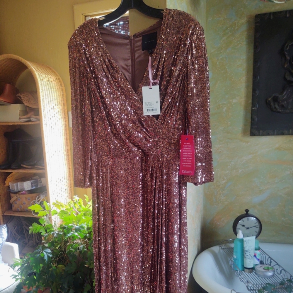 Holiday sequined gown